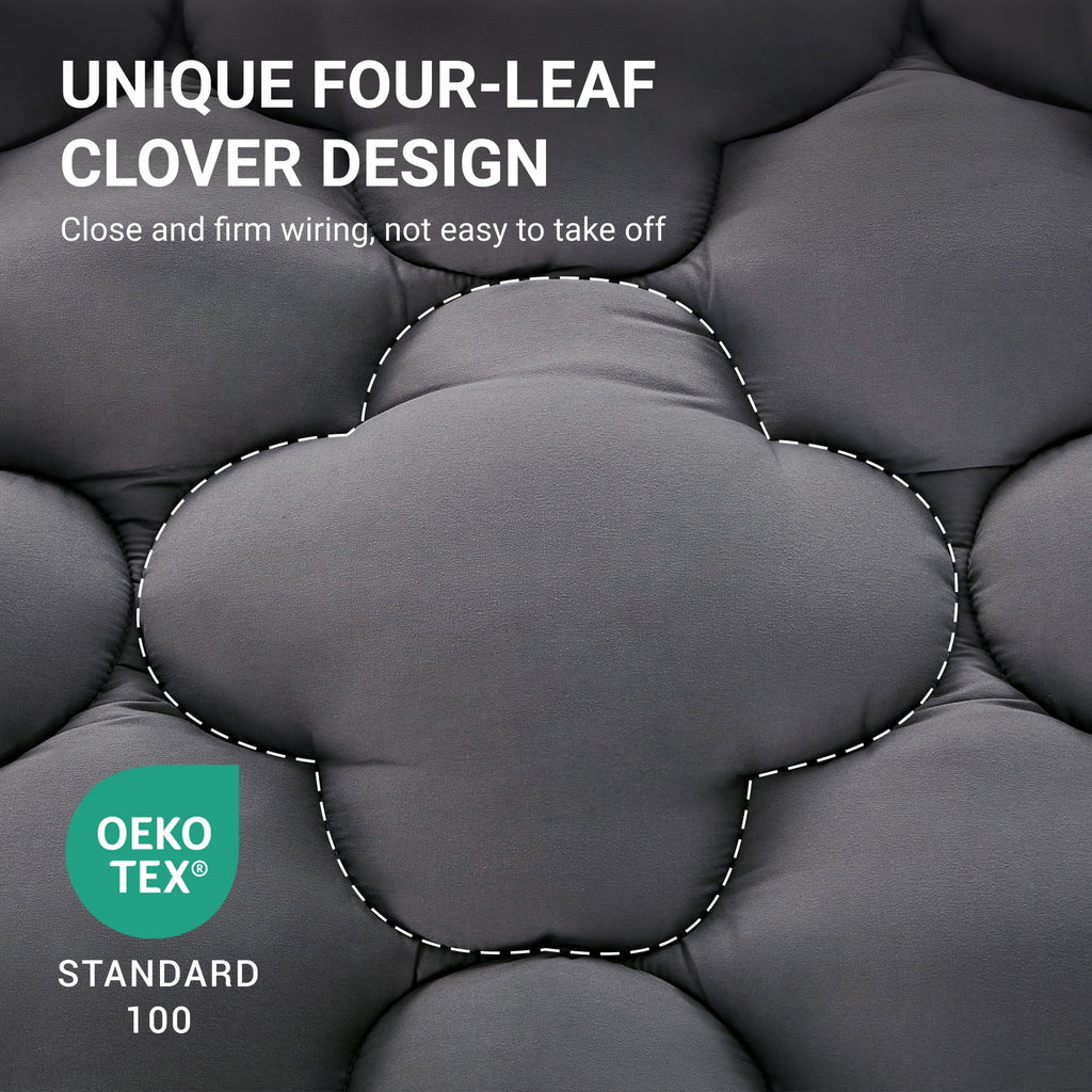 BDEUS Extra Thick Twin Mattress Topper, Cooling Mattress Pad Cover, Mattress Protector with 8-21 Inch Deep Pocket,Comfortable,Gray