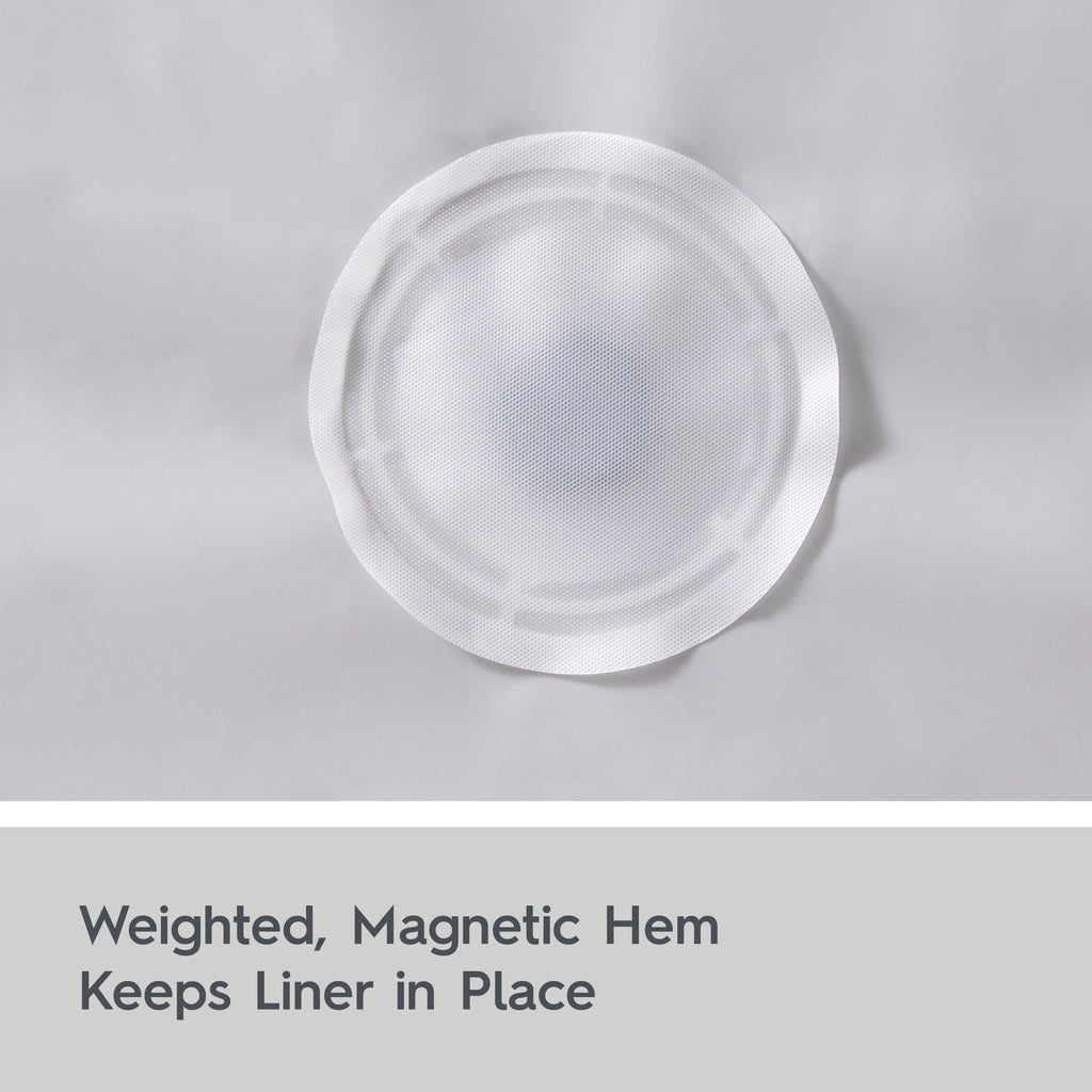 Better Homes & Gardens Heavyweight PEVA Shower Liner, 70" W x 72" H, Soft Silver