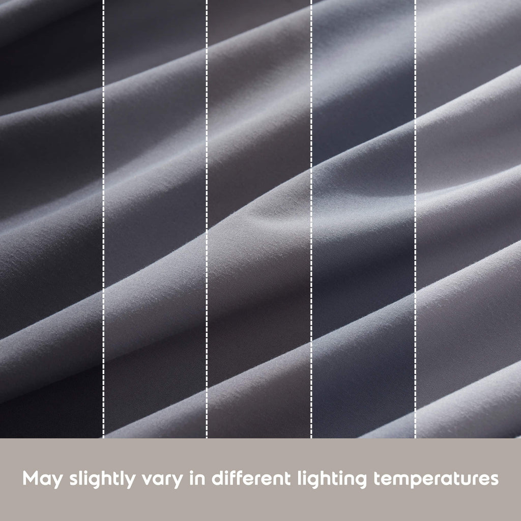 Nestl Queen Sheets Set, 1800 Series 4 Piece Sheets Queen Sheets Set, Luxury Soft Microfiber Queen Size Gray Bed Sheets Set, Gray