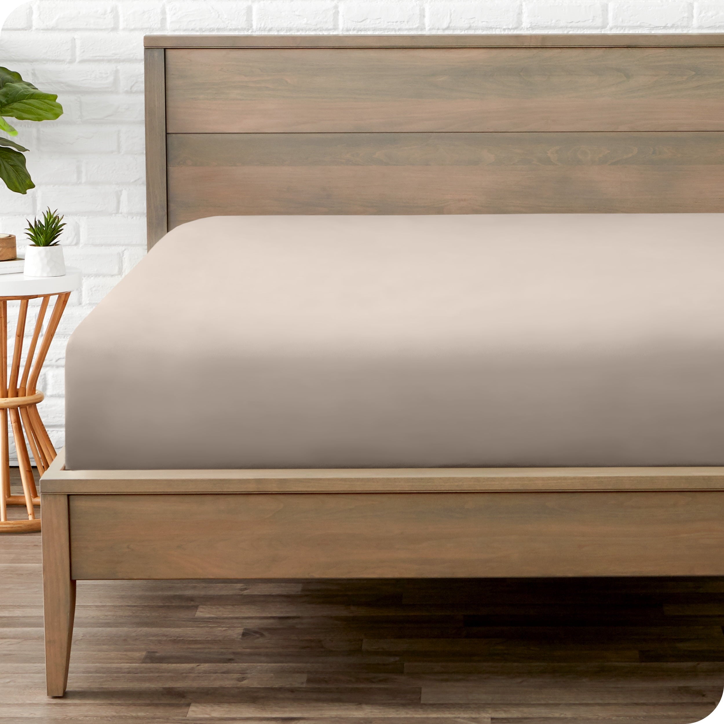 Bare Home Luxury 1800 Collection Fitted Sheet, Ultra-Soft, Deep Pocket, Queen, Gray