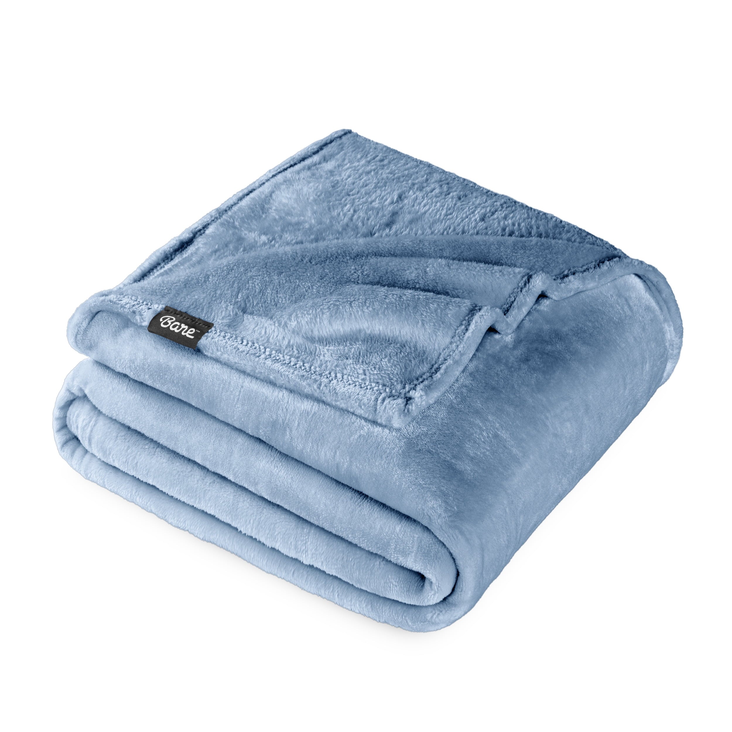 Bare Home Microplush Fleece Blanket - 300 GSM - Fuzzy Microfleece - Soft & Plush - Full/Queen, Gray