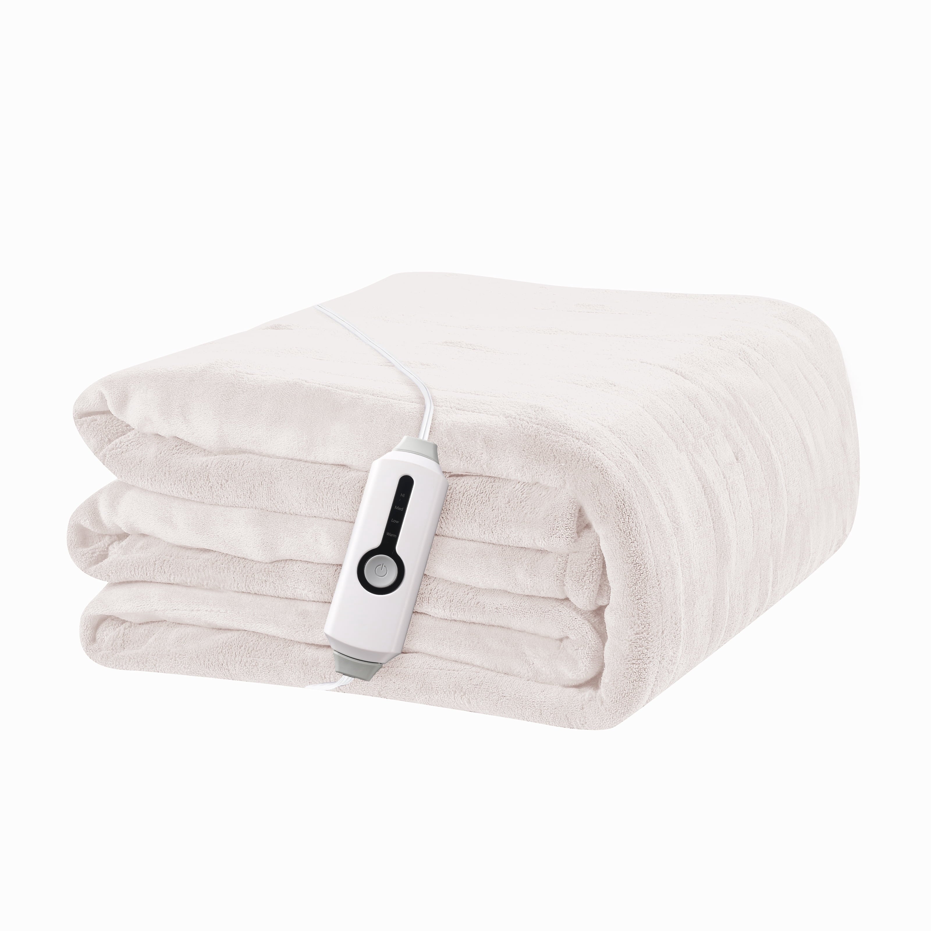 YAKEE Electric Heated Blanket 72"x84" Full Size - Soft Warm Coral Fleece, 4 Heat Levels, 10 Hours Auto-off, Machine Washable with Overheat Protection, Gray