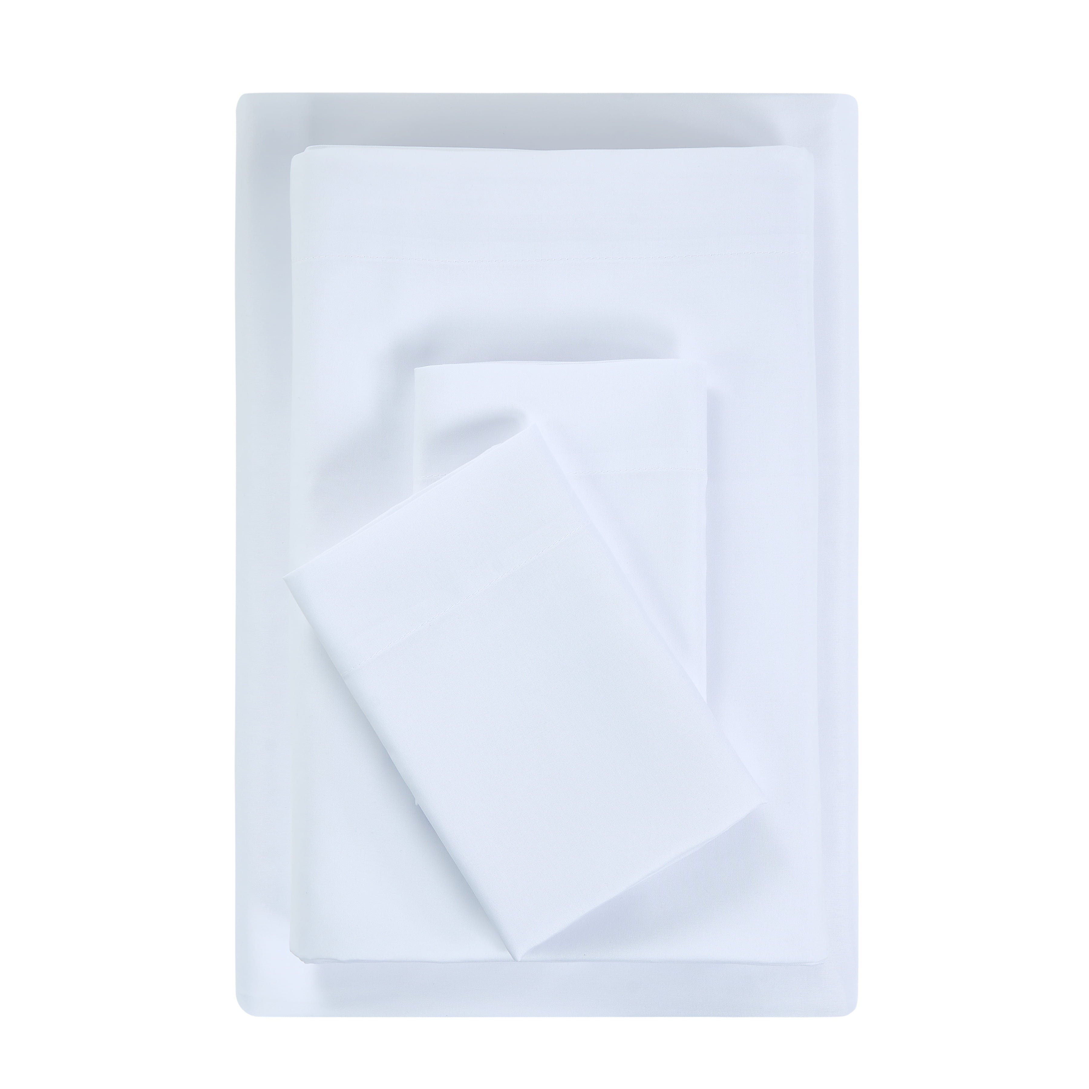 Mainstays Basic Value Microfiber Bed Sheet Set, Light Blue, Queen, 4 Piece