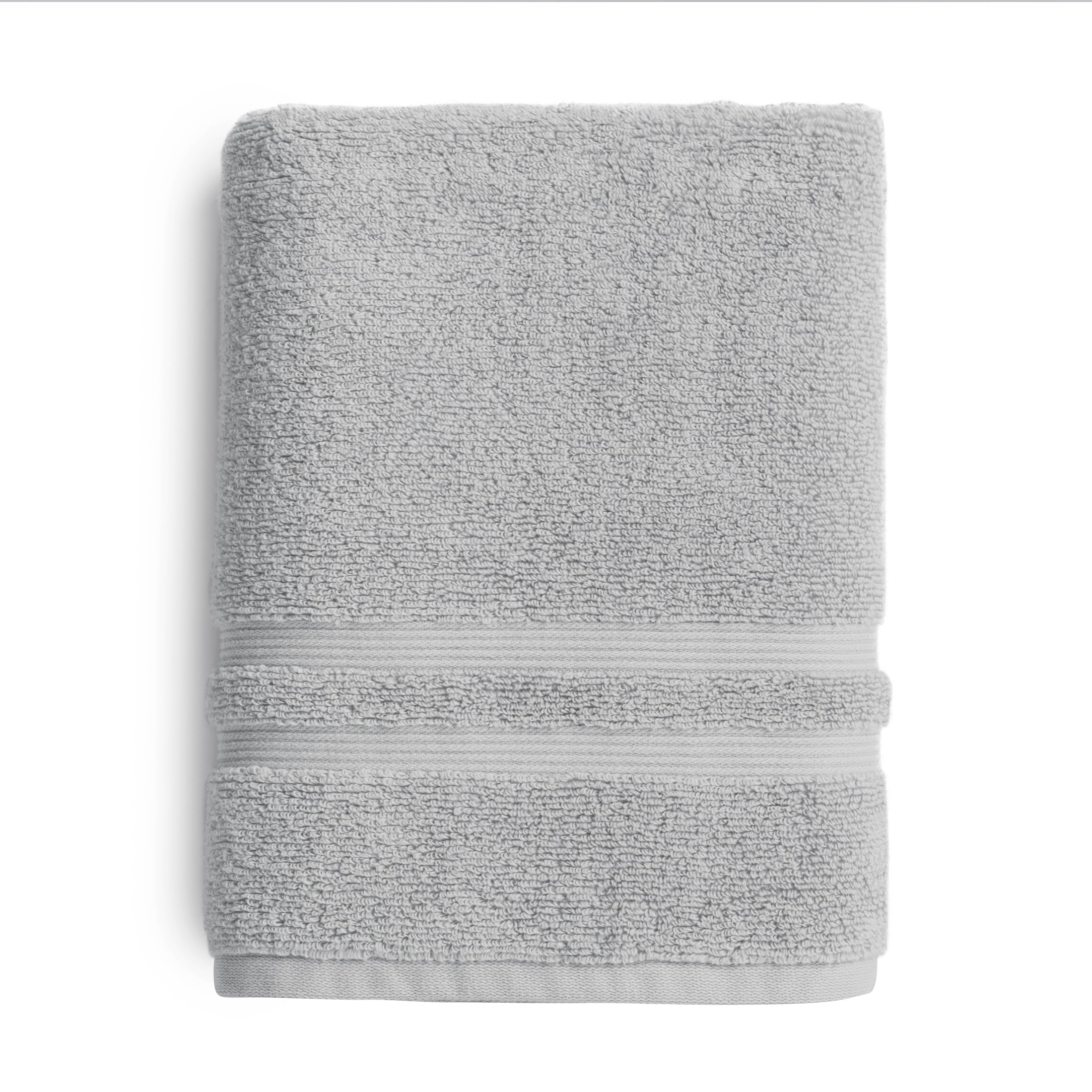 Mainstays Performance Cotton Bath Towel, Super Soft Quick Dry Fade Resistant, Solid Green