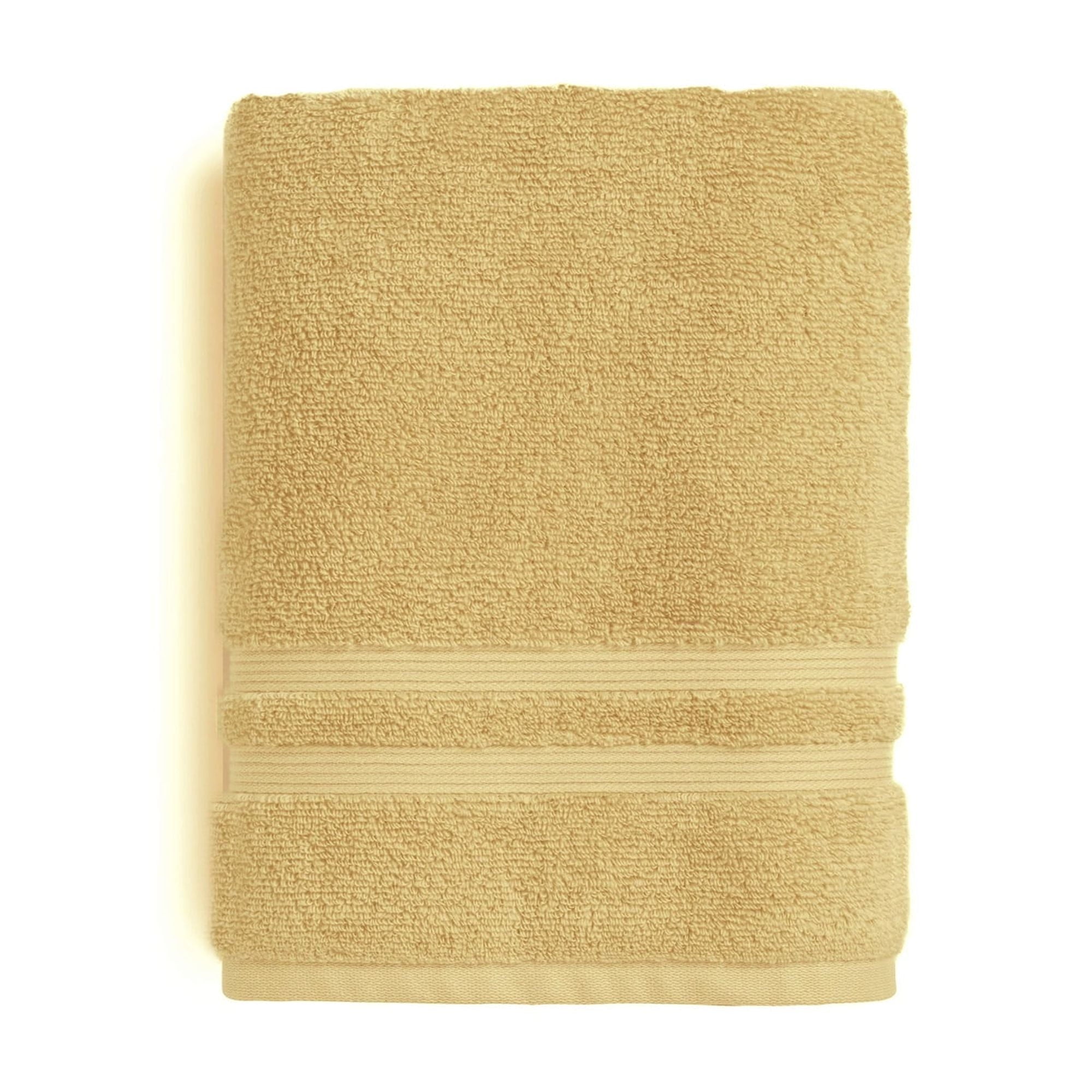 Mainstays Performance Cotton Bath Towel, Super Soft Quick Dry Fade Resistant, Solid Green