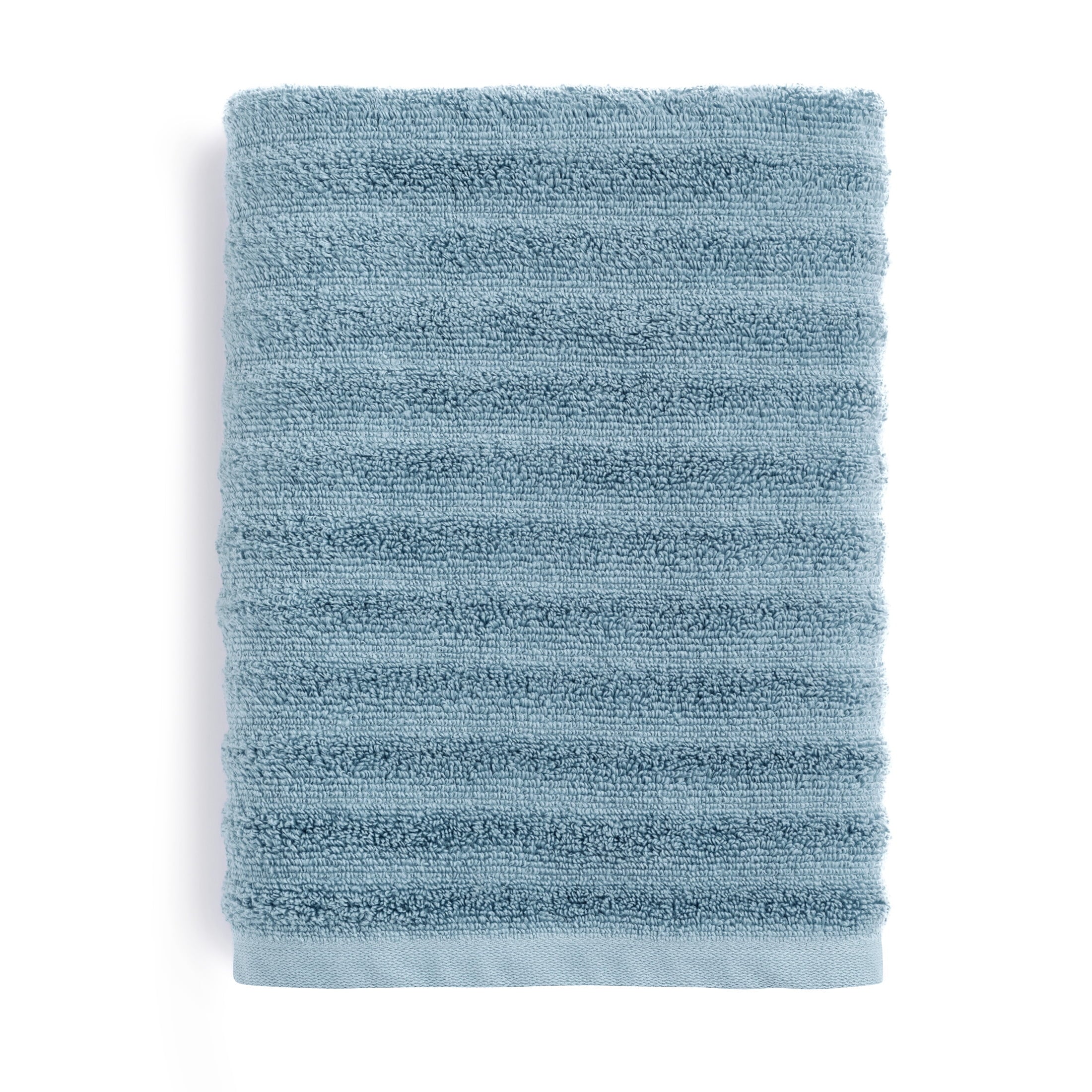 Mainstays Performance Cotton Bath Towel, Super Soft Quick Dry Fade Resistant, Textured Silver