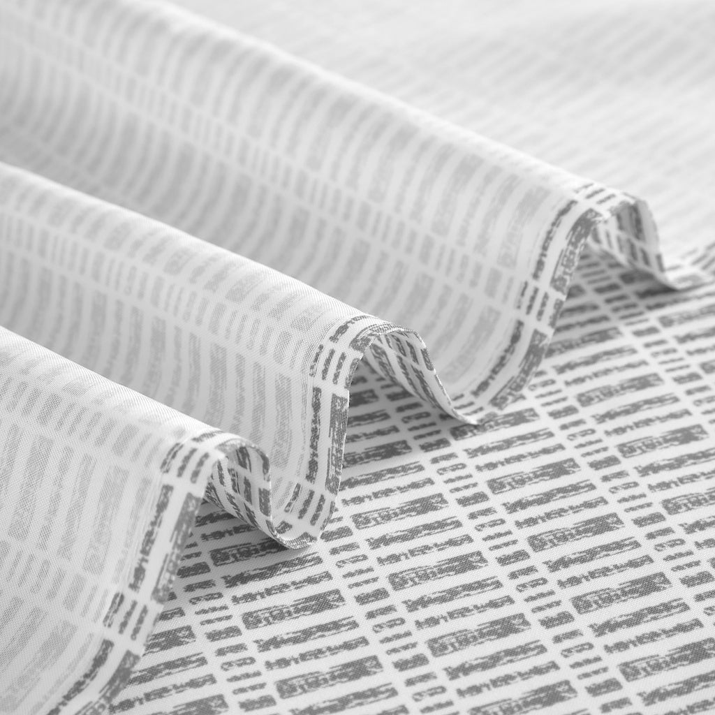 Mainstays 15-Piece Grey Blocks Bathroom Set – Geometric Shower Curtain, Bath Rugs & Hooks, Modern Washable Design