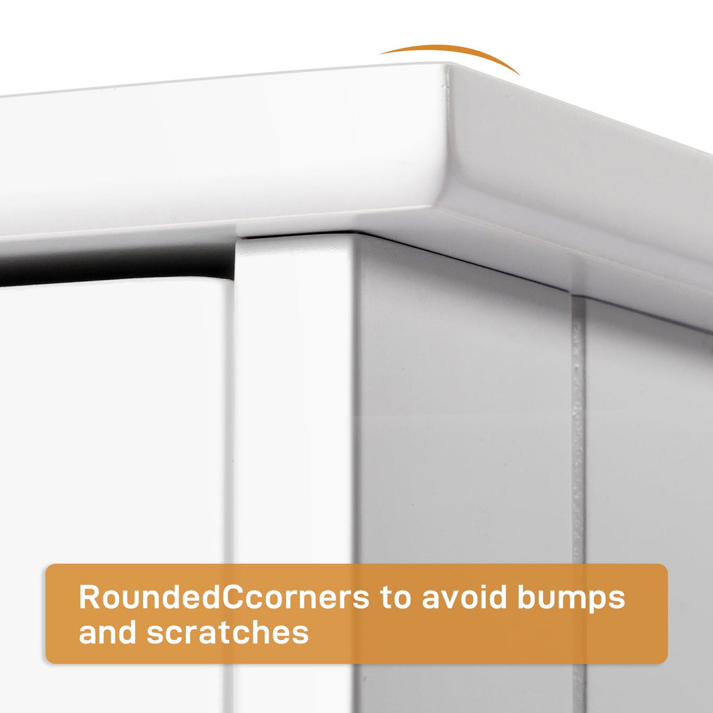 Ktaxon Bathroom Floor Storage Cabinet with 4 Drawers, Small Cabinet for Bedroom Kitchen, MDF White