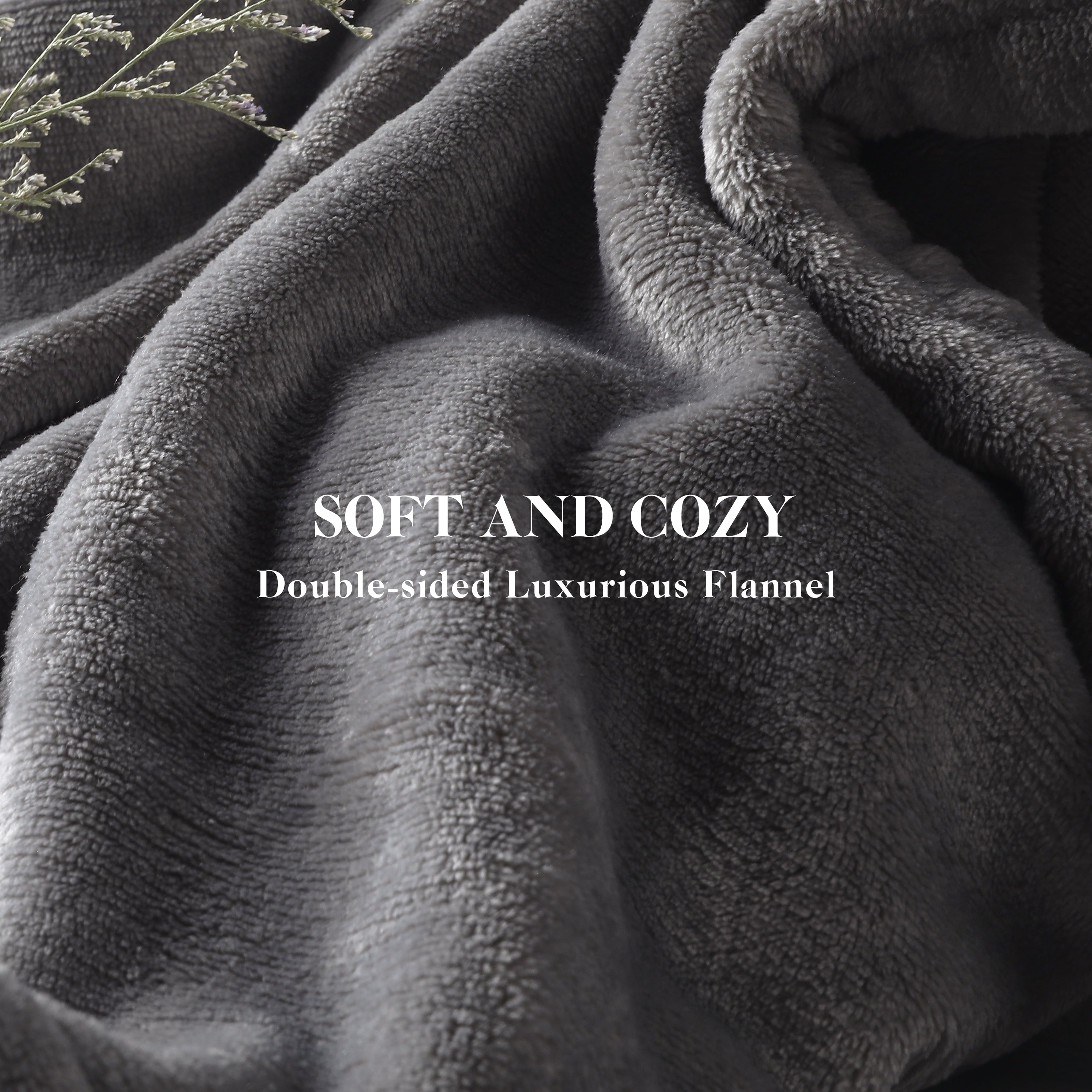 GONUES Heated Blanket 72"x 84" Full Size Soft Warm Flannel Fast Heating, 4 Fast Heating Levels & 10H Auto-off, Heat Protection, Home Office, Grey